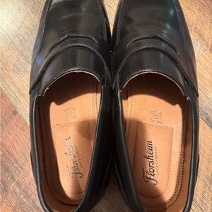 Florsheim Black Leather Slip-On Loafers